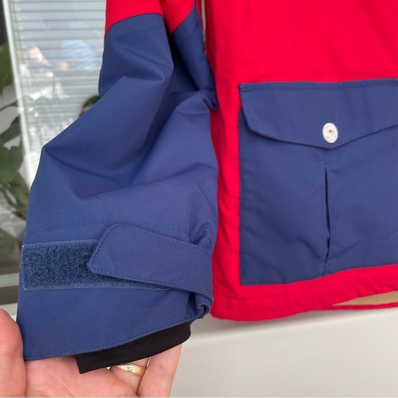 CLWR COLOURWEAR Youth 12-14 Winter Jacket Red Navy Colorblock Waterproof - Picture 3 of 16